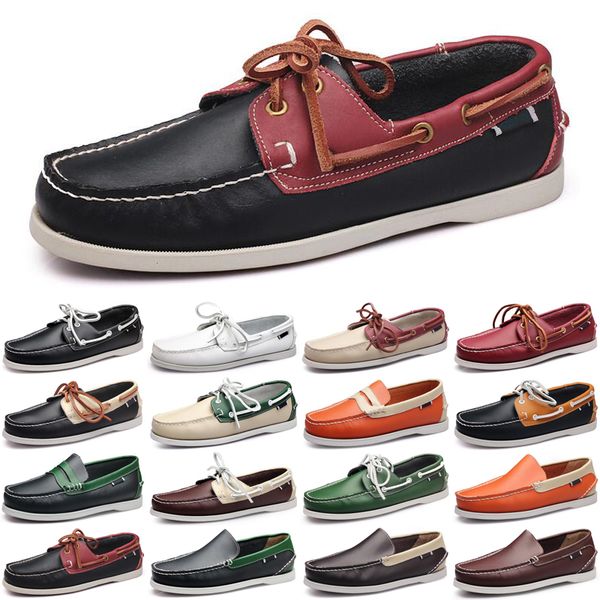 

ale luxury men casual shoes black loafers outdoor green flat slip on fashion mens trainers sneakers size 40-45