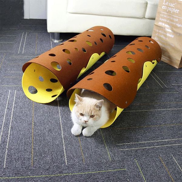 

pet tunnel funny cat tunnel 2 holes play tubes balls collapsible crinkle kitten toys puppy ferrets rabbit play dog tunnel tubes wmtshn