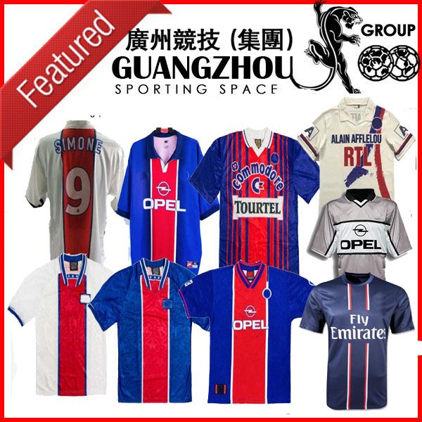 

90 92 retro paris jerseys psg jersey anelka okocha weah beckham soccer 06 07 12 13 93 94 95 96 98 99 ibrahimovic classic football shirt, Black;yellow