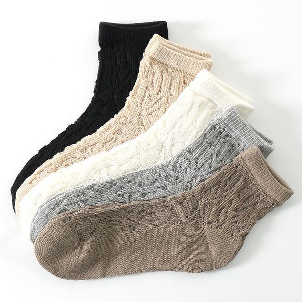

5 pairs/lot women socks soft cotton for spring summer fashion ws00011, Black;white