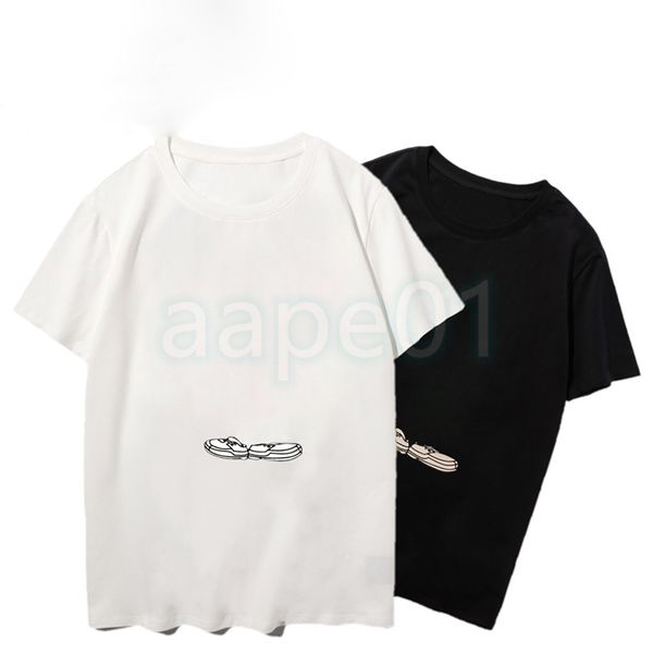 

designer fashion mens cartoon print t shirts woman short sleeve white black tees men pullover polos asian size s-2xl