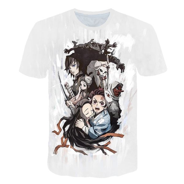 

ghost blade 3d demon slayer summer print 3d print shirts humor anime oversized men clothing