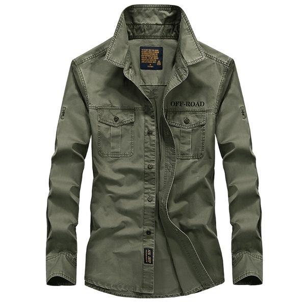 

brand military army shirt men spring autumn 100% cotton long sleeve mens shirts plus size 4xl 5xl 6xl camisa masculina 220304, White;black