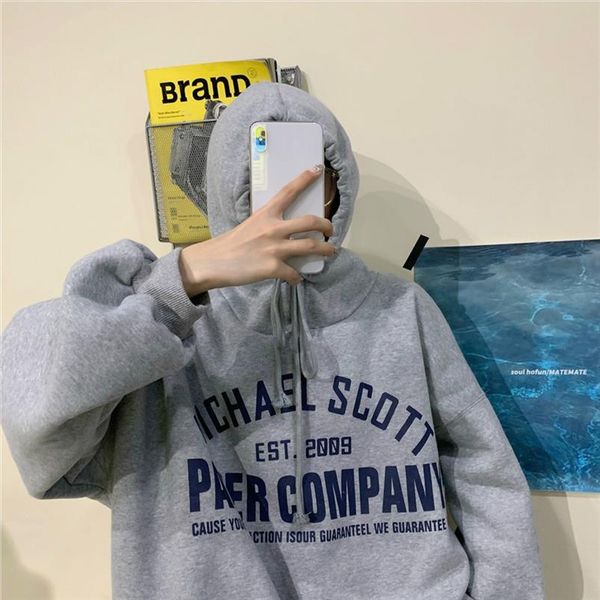 

spring autumn purple gray blue loose fit hoodie long sleeve hooded oversize harajuku add velvet hoodie 2021, White