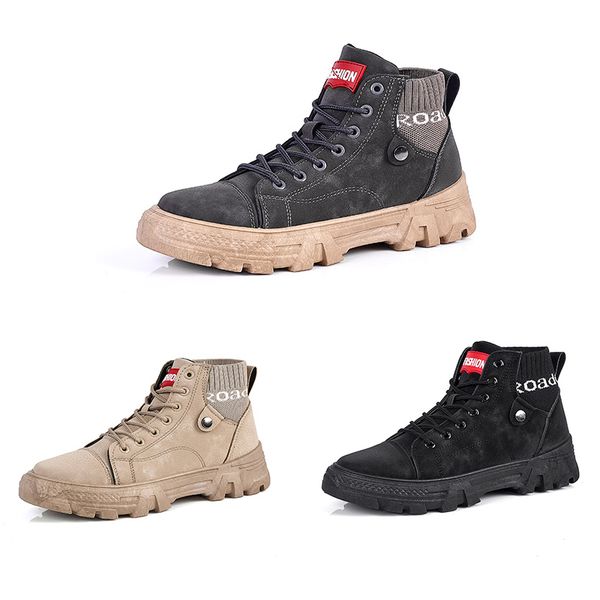 

fashion rubber soft bottom walking shoes for men boots tripe black white blue three colors mens trend fashion trainers 40-45