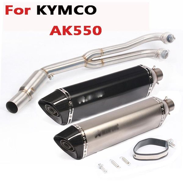 

38-51mm for kymco ak550 modified motorcycle exhaust pipe muffler ak exhaust full system with moveable db killer connect pipe