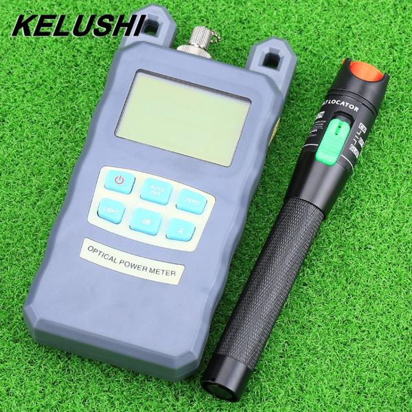 

kelushi ftth 1/10/20/30mw visual fault locator -70dbm~+10 dbm optical power meter fiber optic cable tester 1-30km tools