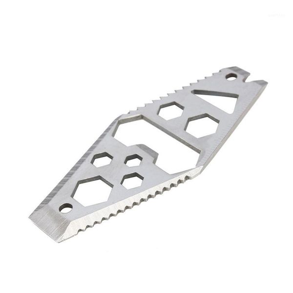 

1pcs outdoor portable survival pocket multi tool multifunction bottle opener wrench screwdriver saw blade ruler key chain1