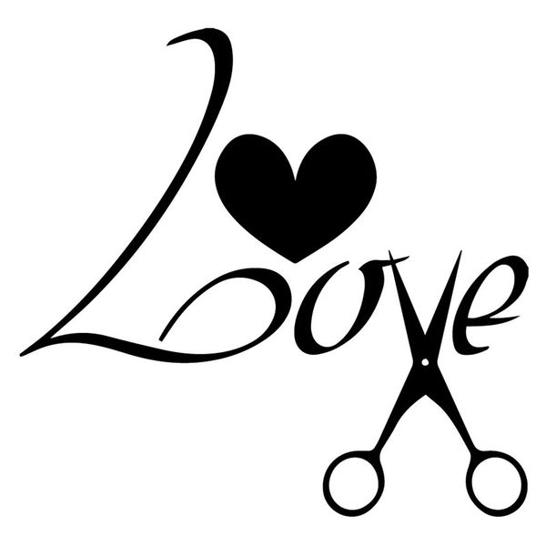 

16.9x16.1cm barber love art vinyl decals bumper window glass car sticker c25-0605