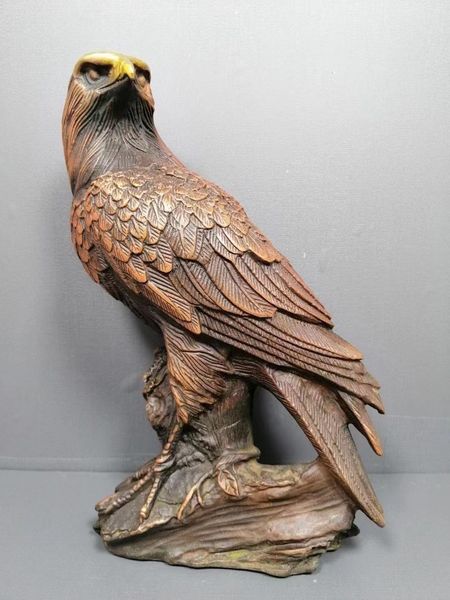 

crafts eagle exhibition grand antique antique copper eagle gaozhan office ornament