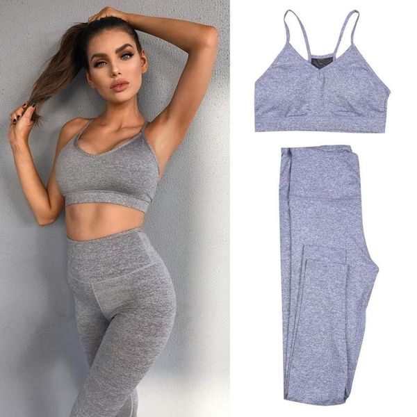 

топ бесшовная йога набор 2pcs женщины gym фитнес йога одежда спортивная одежда женский тренировки леггинсы костюм обучение колготки wear, White;red