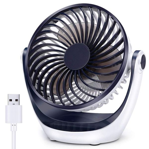 

desk fan small table fan with strong airflow ultra quiet portable speed adjustable head 360Â°rotatable mini personal for
