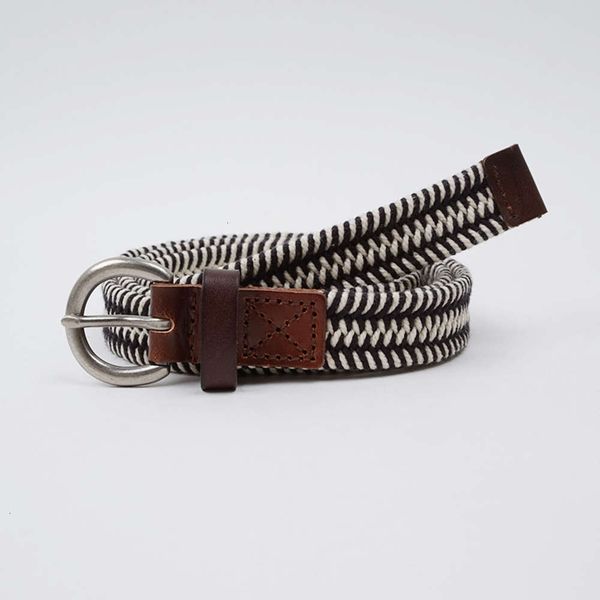 

new british cotton washed canvas belt for women, Black;brown