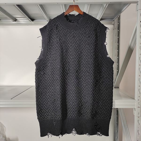 

1008 2022 milan style autumn brand same style sweater striped pullover sleeveless print crew neck regular long sleeve women clothes pingyi, White;black