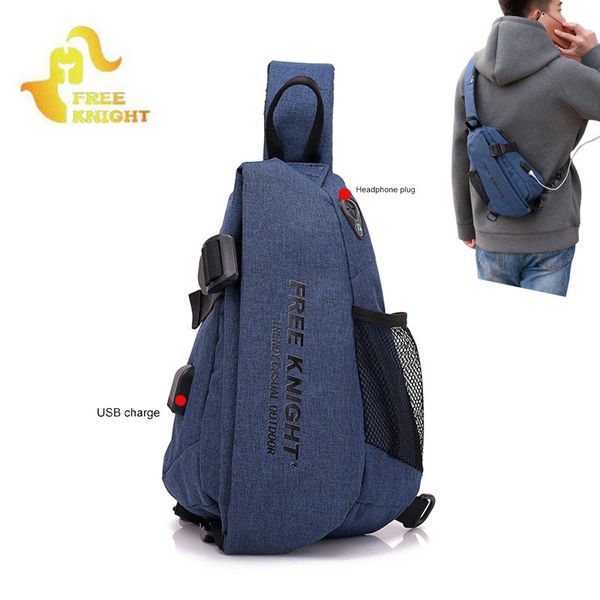 

usb charging leather slling bag chest shoulder bags outdoor sports gym daily bag for men male sports gym sling usb bags xa496wa 65