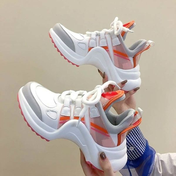 

selling fashion shoes ultra breathable mesh leather casual shoes lace up trainers brand street styles women sneakers aa-511, Black