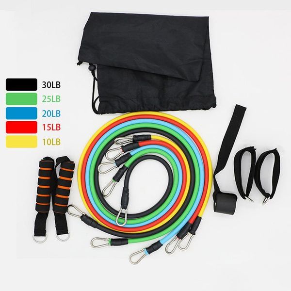 

11 pcs/set latex resistance bands crossfit training exercise yoga tubes pull rope,rubber expander elastic bands fitness with bag1