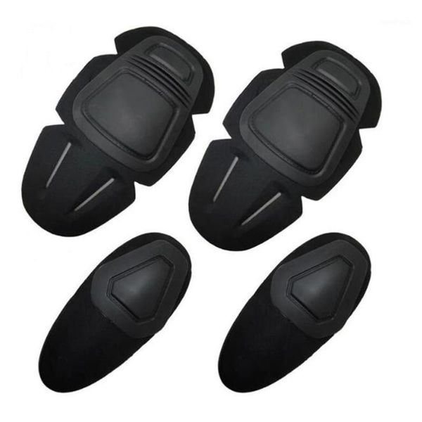 

elbow & knee pads outdoor sports support tactical gear combat uniform g3 frog suit protector set1, Black;gray