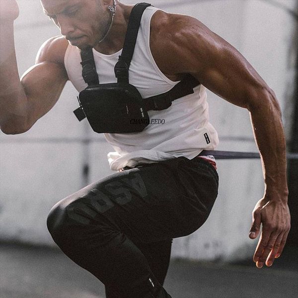 

2019 mini men chest rig streetwear outdoor sports waist bag military climbing shoulder bag phone money belt tactical chest