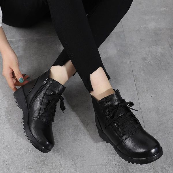 

shoes for women non-slip casual winter boots for women plush furry women's ankle boots style female botas mujer1, Black