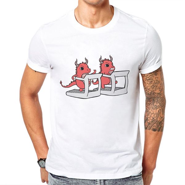 

funny short sleeve o nock mens keep exercising monsters printed tees camisetas hombre verano hooded sweatshirt hoodie men t shirt