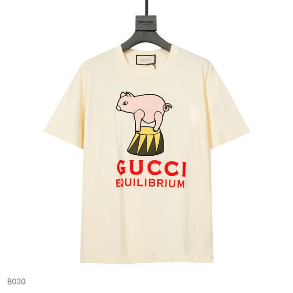 

202179 new fashion high-quality animal print t-shirt fashion designer loose men and women short-sleeved summer fit design casual sportsdesig, White;black