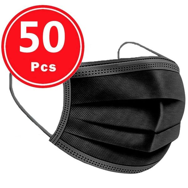

dust filter 3 layers disposable nonwoven anti smog breathable gauze black face mouth mask