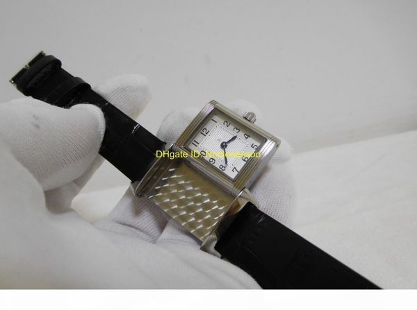 

ladies watches reverso classic small 2618430 quartz movement leather strap watch women watches, Slivery;brown