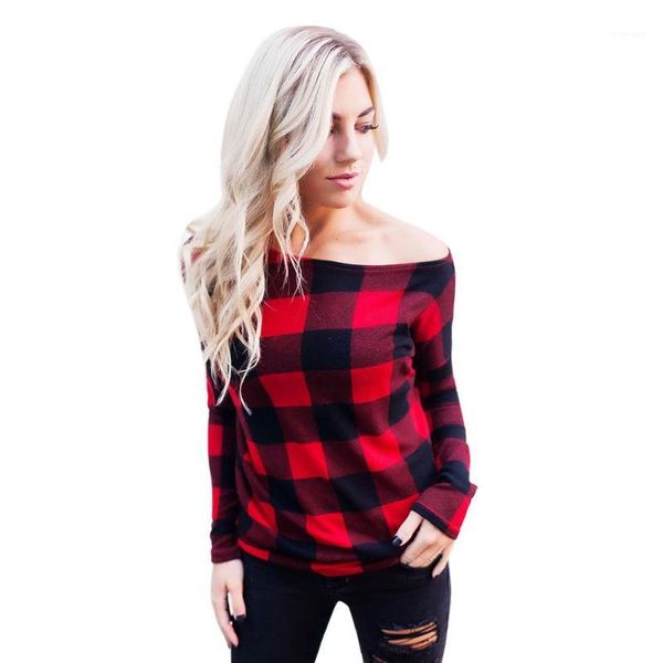 

12.15chamsgend womens blouse cold plaid shoulder long sleeve sweatshirt pullover blouse shirt #1802061, White