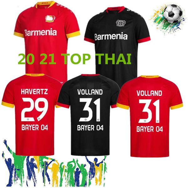 

20 21 leverkusen soccer jersey .bender bayer 04 leverkusen havertz jersey demirbay alario volland men kids football shirt, Black;yellow