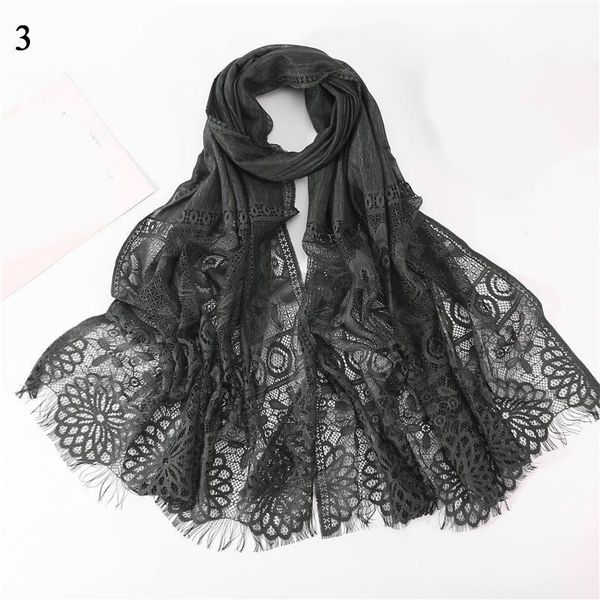 

1pcs muslim headscarf female headband with tassel lace head hijab solid thin cover-up shawls women soft pure color scarf q sqcseu