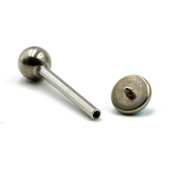 

316l surgical steel flat cz gem assorted 9 color tongue barbell ring screw fit internall thread tongue piercing jewelry 14g q sqcwzr, Silver
