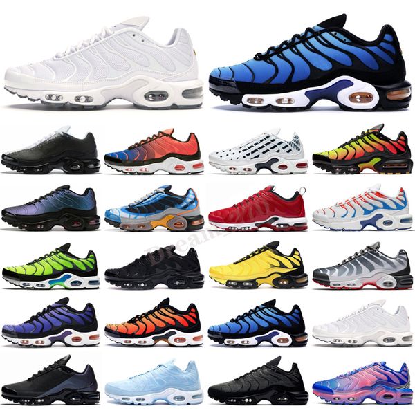 

2020 tn plus se run shoes mens white black hyper psychic blue deluxe 3d glasses breathable fashion sports sneakers trainers size 40-46