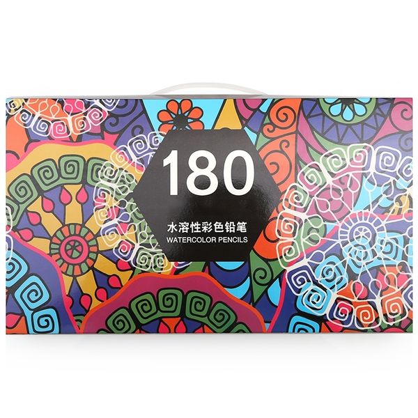 

professional watercolor pencils, set of 120 /180, art drawing pencils in bright assorted shades, ideal for coloring y200428