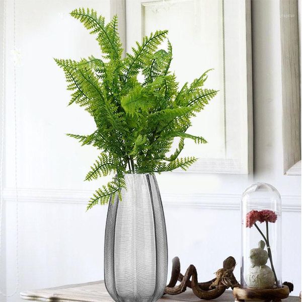 

decorative flowers & wreaths 35cm green artificial plants plastic fern leaves tree branch fake foliage wedding party decoration home garden