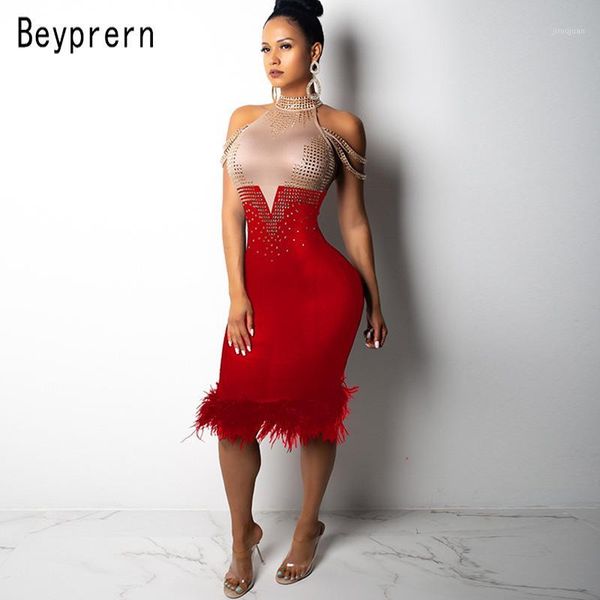 

beyprern fashion gold sequin feather patchwork party dress women rhinestone bodycon dress christmas party vestidos1, Black;gray