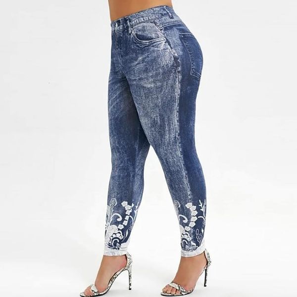 

fashion 2020 new women printed imitation feet pants bottom jeans fashion elastic high waist leggings sell#p30, Black