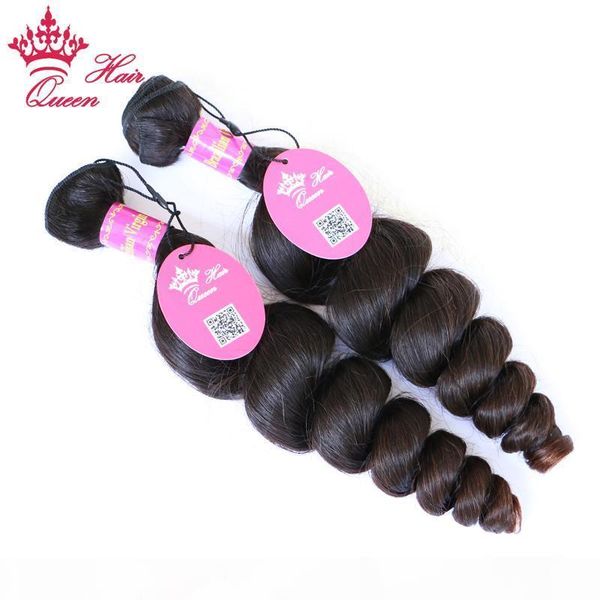 

queen hair mixed 3 pcs lot loose wave brazilian virgin hair extensions wholesale natural color tangle 12"-28, Black