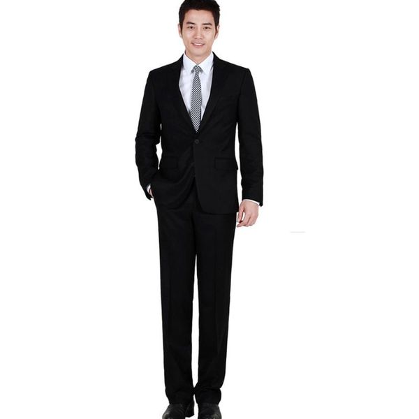 

men's suits & blazers full sleeve slim business gentlem formal clothes design men (pants+ jacket), White;black