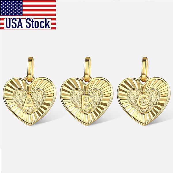 

pendant necklaces heart initial letters a-z 26 charm for women men gold color love letter fashion jewelry accessories gp419c, Silver