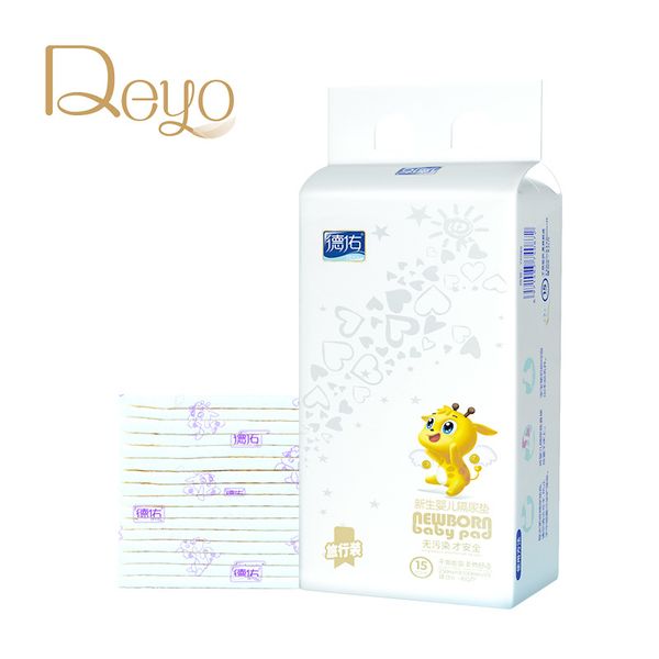 

deyo пеленки детские одноразовые моча 100% virgin wood pulp водонепроницаемый дышащий подгузники дети изменение pad trial pack 15pcs