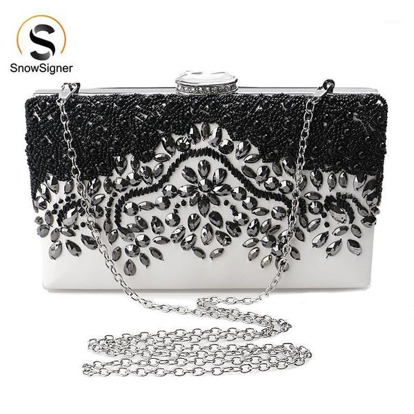 

evening bags 2021 fashion women diamonds luxurious clutch messenger shoulder chain handbags purse beaded wedding bag1