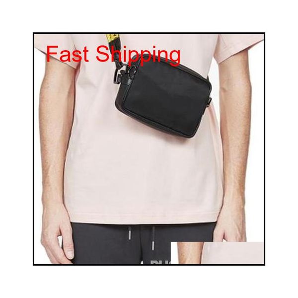 

brand mini men off yellow canvas belt high white shoulder bag pu chest bag waist bags multi purpose satchel shoulder bag messenger f5c1f