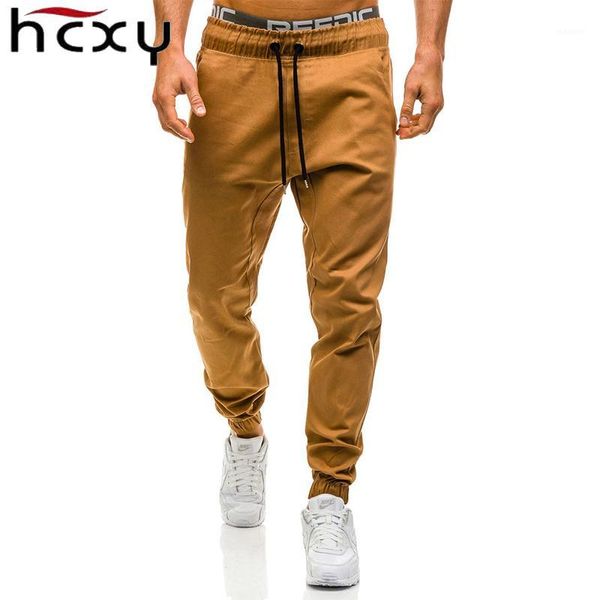 

hcxy 2019 new casual pants men brand men pants hip hop joggerpants male trousers mens cotton solid sweatpants 3xl1, Black