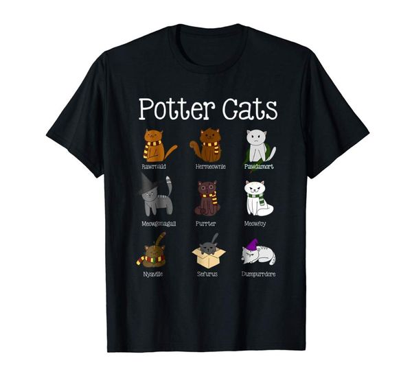 

100% cotton short sleeve 2020 pawter cute kitten potter cats hoodie designers t shirts sweatshirt
