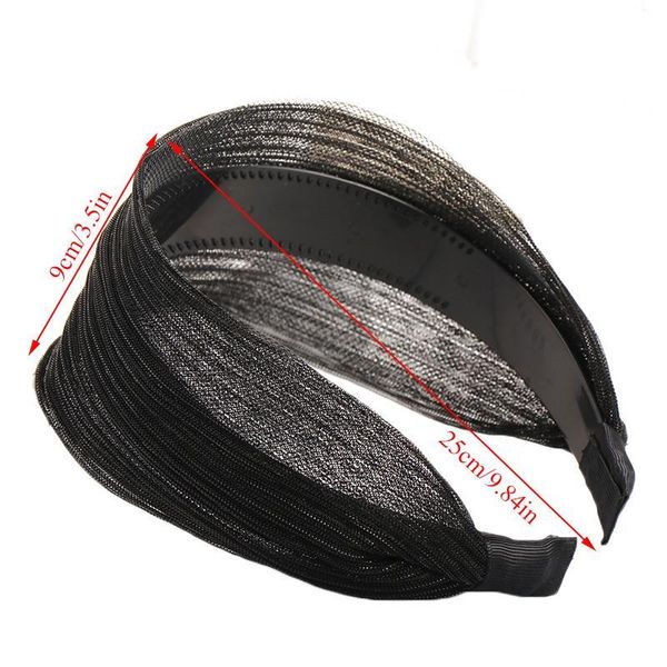 

women wide hair hoop girl broadside cloth fashion headband elegant hairbands solid color headdress temperament hair accessories q bbygwd