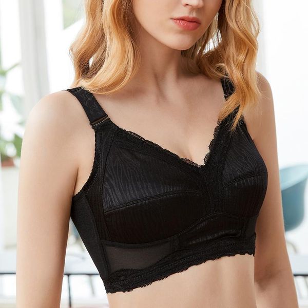 

women's full coverage smooth wireless non padded cotton bra, Red;black