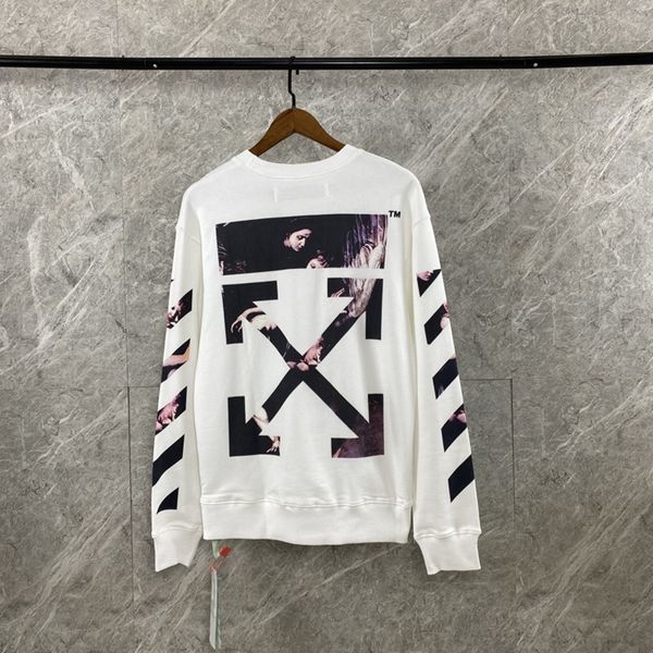 

8m6od 2020ow oil painting religious figure print loose large size 2020ow large sweater religious figure print loose oil size painting pullov, Black