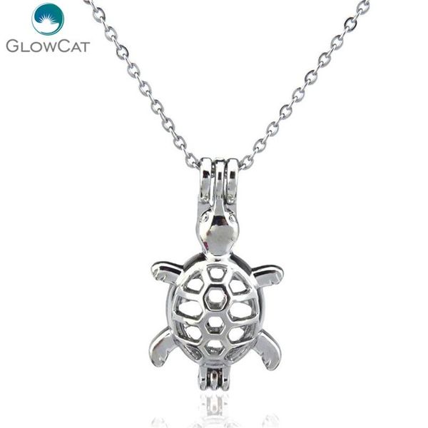 

k91 серебряная черепаха черепаха медальон ожерелье pearl клетка помпонами из нержавеющей цепи аромат эфирное масло диффузор locket sqcwhb ho, Black