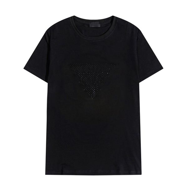 

2021 new luxury embroidered t-shirt fashion personalized men and women street casual high-quality letter pattern printed t-shirt, White;black